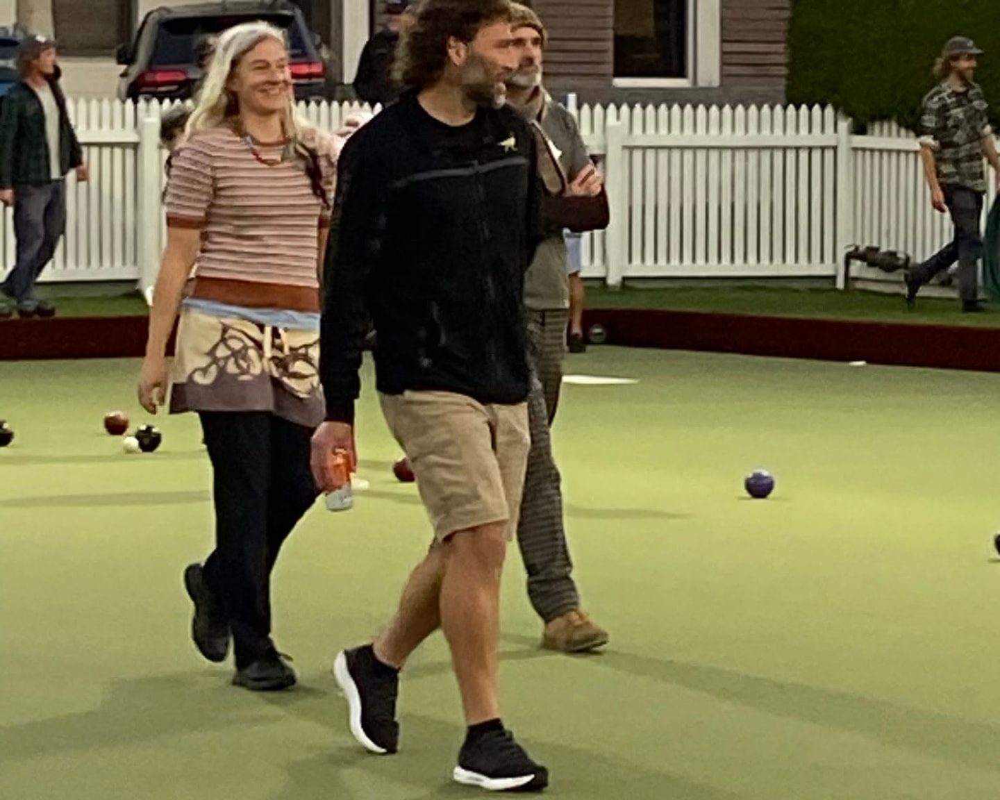 Visitors enjoying casual bowls at Lorne Bowls Club