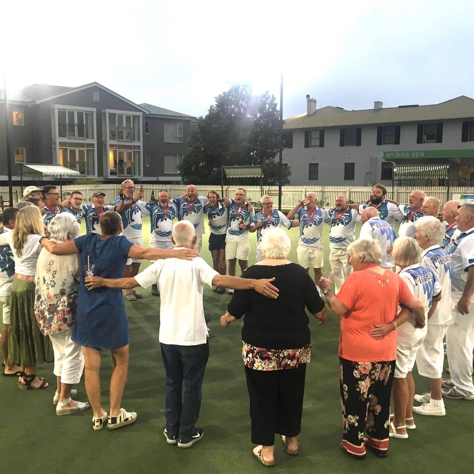 Lorne Bowls Club bowling green and clubhouse