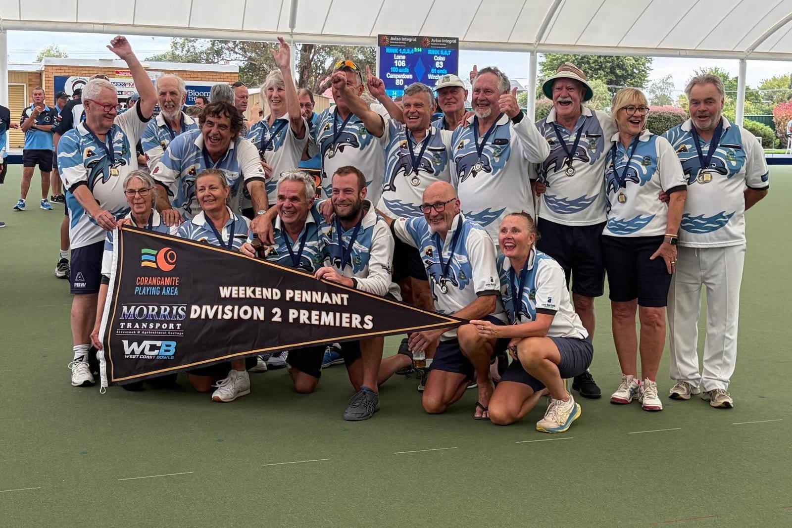 Lorne Bowls Club Division 2 premiership team